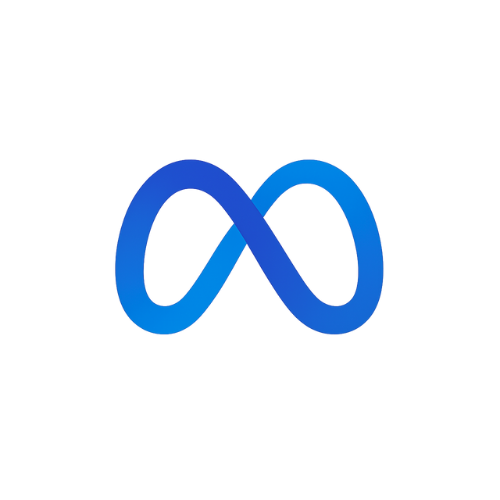 Blue gradient infinity loop logo representing Meta Ads and social media marketing.